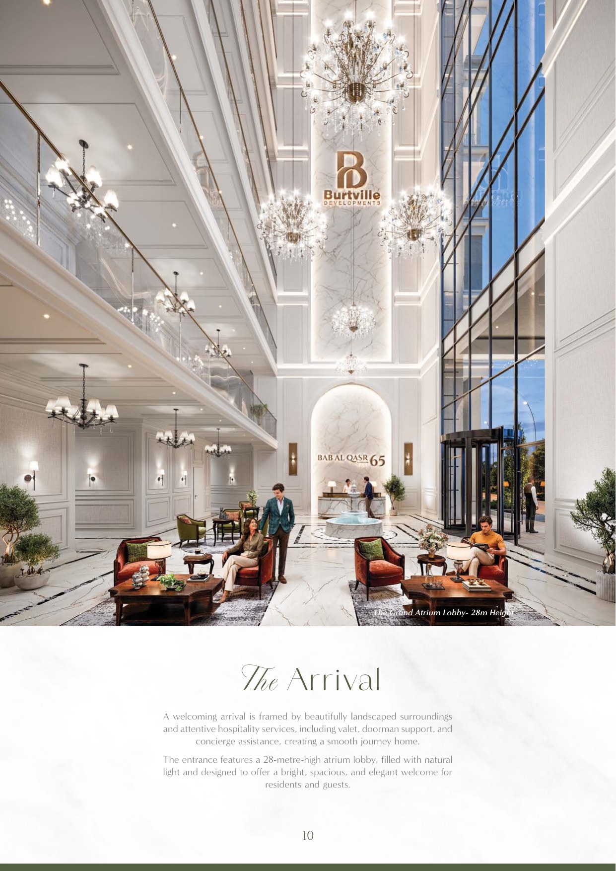 28-metre-high atrium lobby