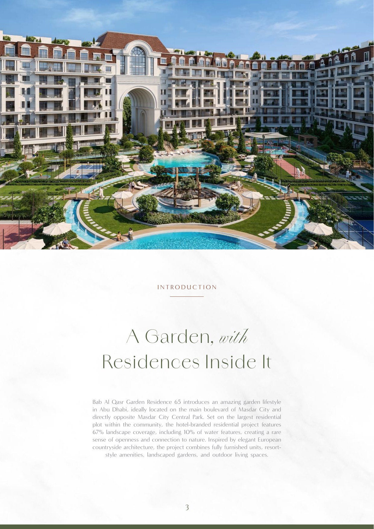 Garden courtyard master view